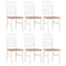 Maison Madeleine -  Dining Chairs 6 pcs White Solid Oak Wood